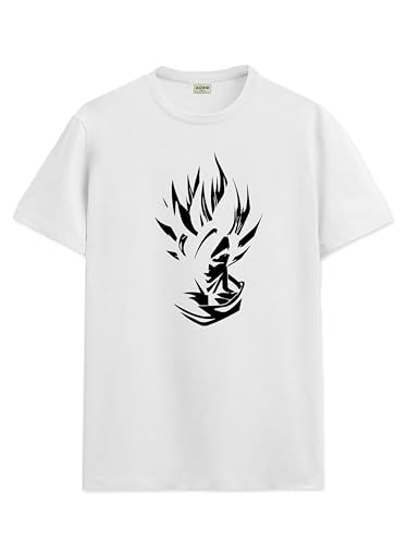 ADRO Mens Solid Regular Fit T-Shirt (RN24-GOK-WH_White