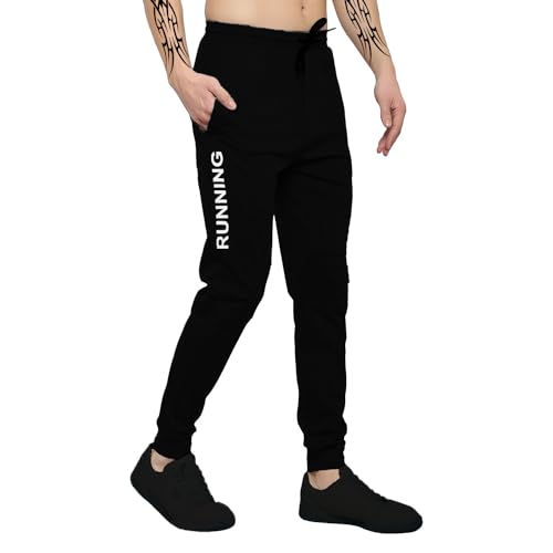 LookMark Mens Solid Lycra Blend Lounge Wear: Trendy Track Pant with Pockets Ideal for Night Day or Casual Wear (AZ-LM-OG-Trackpa