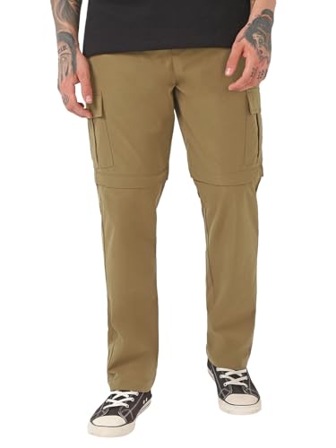 Bewakoof Men Solid Regular Fit Poly Spandex Pant_659634_Brown_34