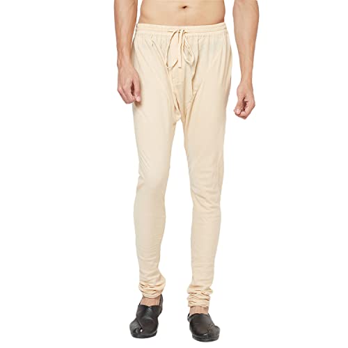 Fabindia Men Regular Fit Regular Churidar Cotton_S Beige