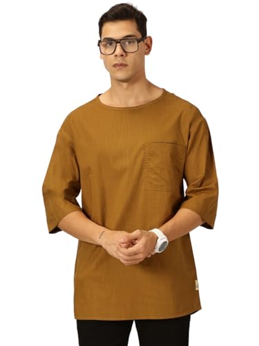 Thomas Scott MenS Linen Relaxed Shirt (Ts1525_Brown