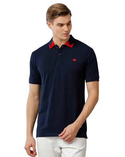 ADRO Premium Cotton Polo for Men (P23-H-PLN_Navy Blue_ XL)