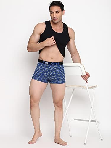 Rupa Classic Regular Solid Frontline Mens Printed Mini Trunks | Soft-Touch Cotton Stretch | Snug Fit | Breathable Fabric | Pack