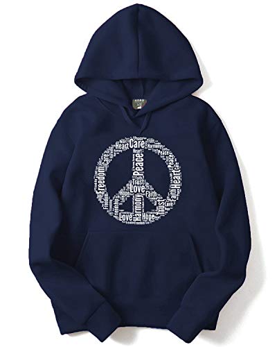 ADRO Mens Fleece Hooded Hoodie (H-M-PE-NB-XL_Navy Blue)