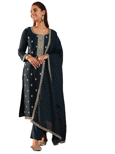 Libas WomenS Silk Blend Kurta Set (49506
