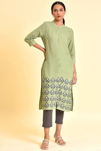 W for Woman Women's Viscose Slim Fit Kurta & Slim Pant