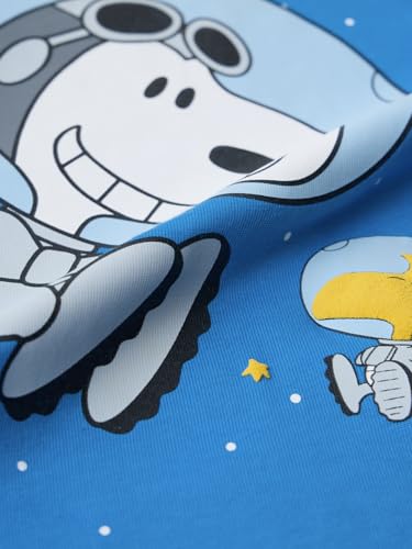 The Souled Store Peanuts: The Stars Boys Short Sleeves Round Neck Blue Graphic Printed Regular Fit Cotton T-Shirts (2-8 Yrs)