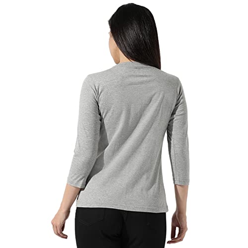 Campus Sutra Womens Regular Fit Blouse (SS23NEW_RNQS_W_PLN_GR_Light Grey
