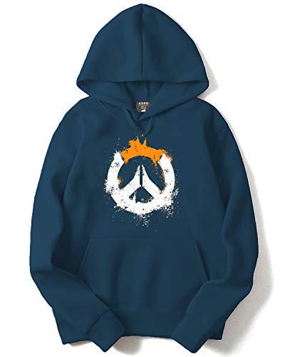 ADRO Mens Cotton Neck Hooded Sweatshirt (H21-M-PC-SB_Teal_XL)
