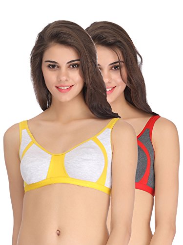 Clovia WomenS Pack Of 2 Non Padded Bra (Combbr815_Multi-Coloured_32B)