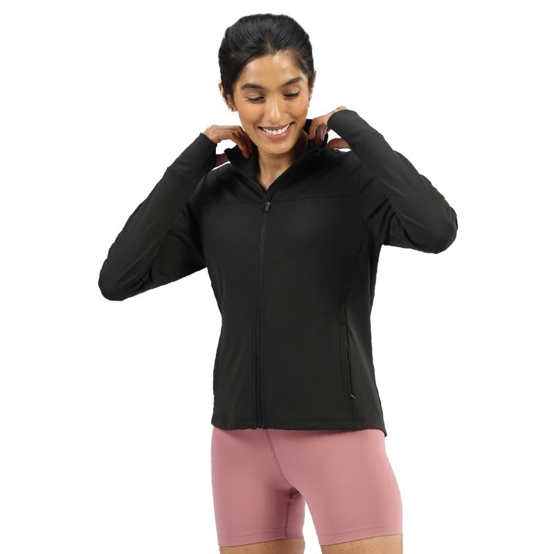 BlissClub Women Level Up Jacket | Convertible Collar | Windlyt Fabric | Full Sleeves with Thumbhole | Tracksuit for Women
