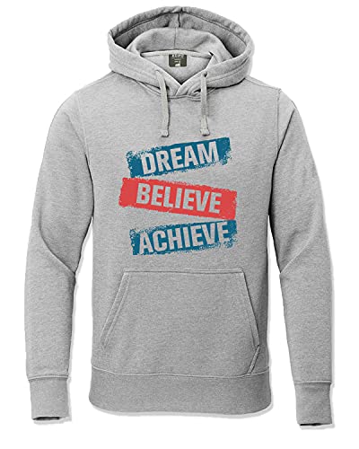 ADRO Mens Cotton Neck Hooded Sweatshirt (H20-M-DBA-GR_Grey_XL)