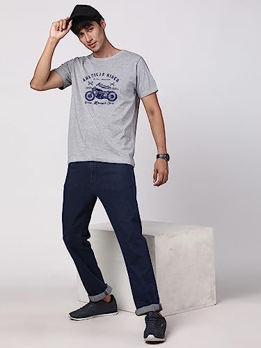 ADRO Men's Regular Fit T-Shirt (RNR-M-AME-GR)