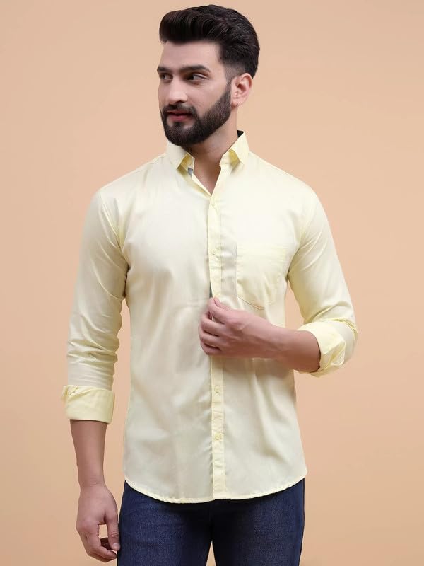 Tee Projekt Solid Shirt for Mens ||Casual Shirt for Men||Full Sleeve Spread Collar Shirt for Men||Solid Shirt for Mens|| Pack