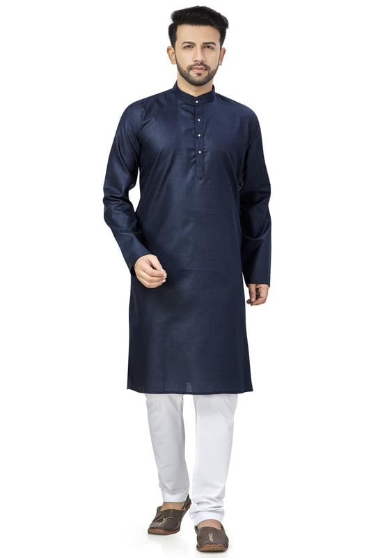 Be Active MenS Solid Navy Blue Kurta Set || Men Kurta Pajama || Men Kurta Pajama Set || Kurta Pajama For Men (N-Rfsk0001 12 Set