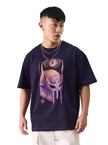 The Souled Store Original Slayer Men Oversized T-Shirts Purple