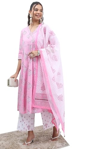 Ketch WomenS Polyester Ethnic Set (Khk3000958_Pink