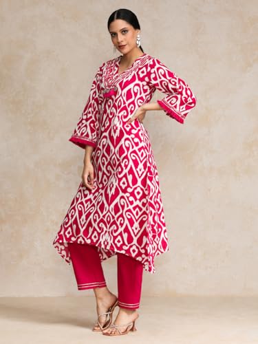 Varanga WomenS Cotton Kurta Sets (Vset21348_Pink