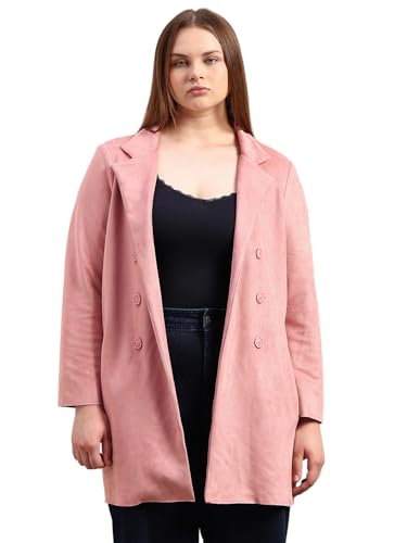 Vero Moda Curve WomenS Solid Suede Coat