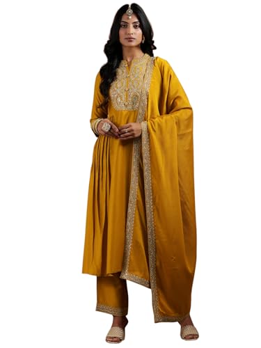Libas WomenS Silk Blend Kurta Set (485680R