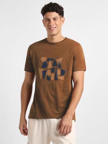 Nobero MenS Typography Regular Fit T-Shirt (1M-Twts-C0984_Nutshell