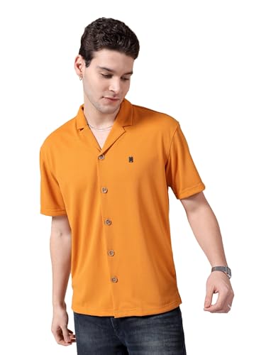 The Indian Garage Co Mens Relaxed Fit Shirt (0423-SHPKST-01_Camel