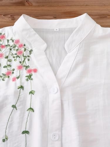 Litzo Shirts For Women Korean Style Short Sleeve Button Down | Regular Fit Western Latest Stylish Office Wear Tops Women (L-99-