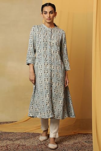 W for Woman Women's Viscose All Over Buti Regular Kurta