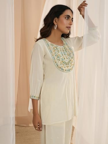 Libas Women's Yoke Design Straight Cotton Kurti