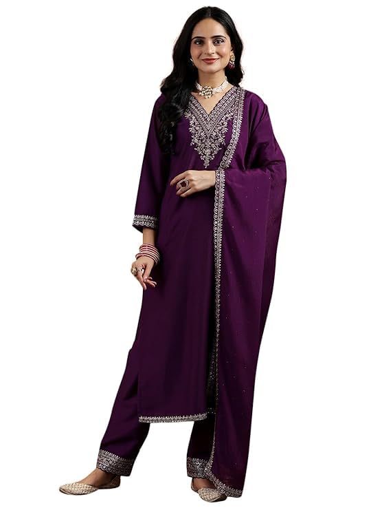 Libas WomenS Silk Blend Kurta Set (485770R