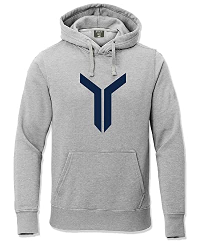 ADRO Mens Cotton Neck Hooded Sweatshirt (H22-M-LNN-GR_Grey_XL)