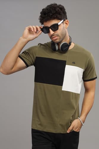 ADRO Tshirt for MenMulti Color T-Shirt for MenCotton T-ShirtMens TshirtRN8-24-OLBLWH