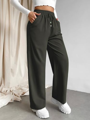 Leriya Fashion High Waist Trousers For Women Flared Korean Style Formal Pants | Elegant Workwear For Office, College & Events G