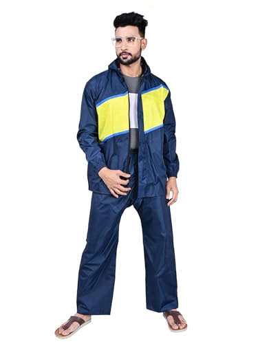 Rupa Rainwear For Men, Rider Collection, Waterproof Pvc Rain Jacket With Pants And Carry Bag, Pack Of 1