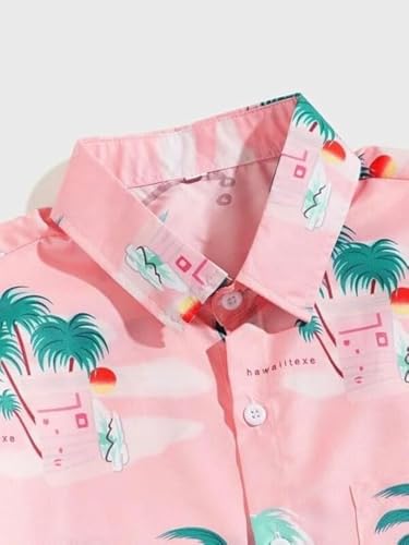 Leriya Fashion MenS Printed Regular Fit Shirt Pink