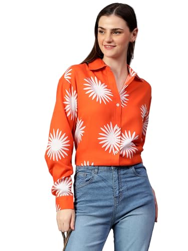 KOTTY Womens Oversized Cotton Blend Shirt(Multicolor,M)