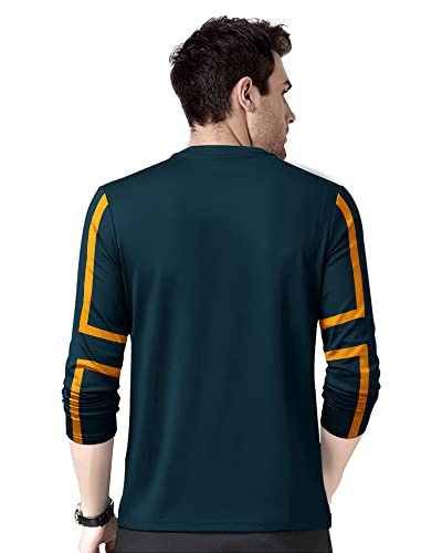 EYEBOGLER Mens Round Neck Full Sleeves Regular Fit Printed T-Shirt
