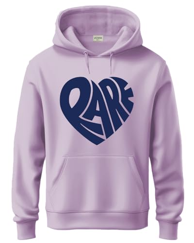 ADRO Mens Cotton Neck Hooded Sweatshirt (H24-RARE-PU-S_Lavender)