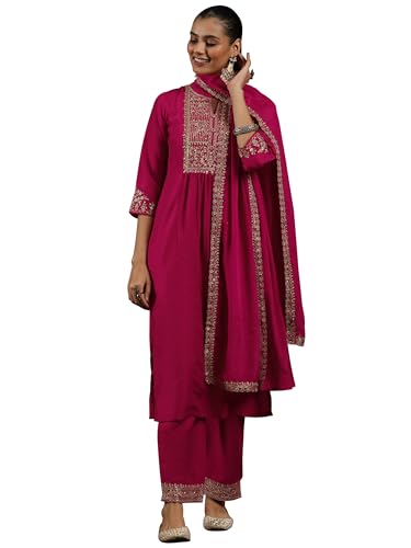 Libas WomenS Silk Blend Kurta Set (48570
