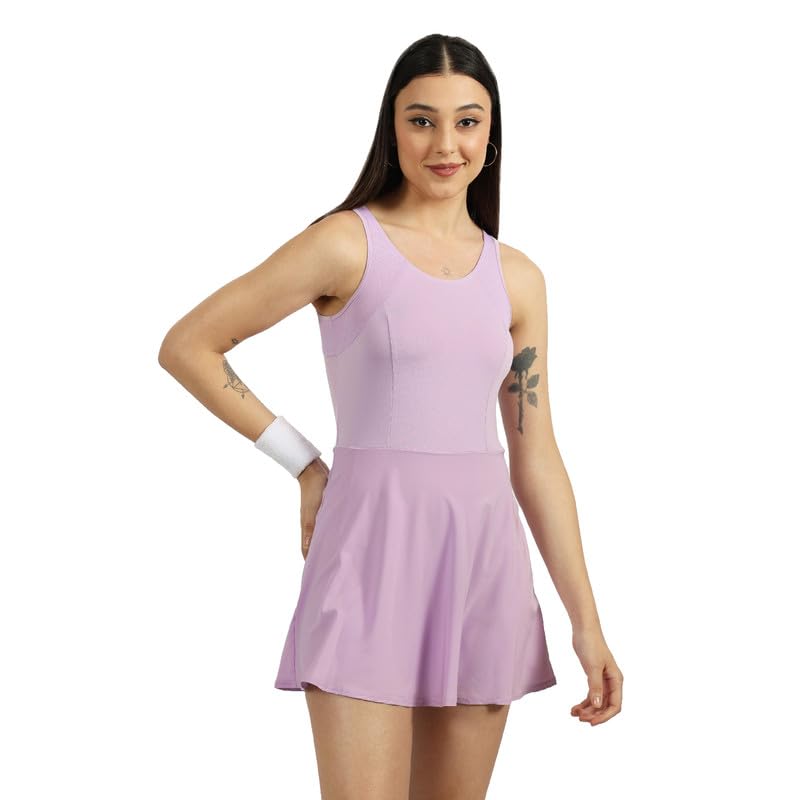 Blissclub The Do-It-All Dress | Inbuilt Shorts With Pocket | Mesh Panel | Back Opening | Silicon Lining Shorts