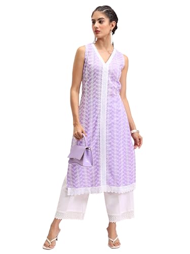 Ketch Women'S Polyester Blend Regular Kurta (Khku000494_Purple
