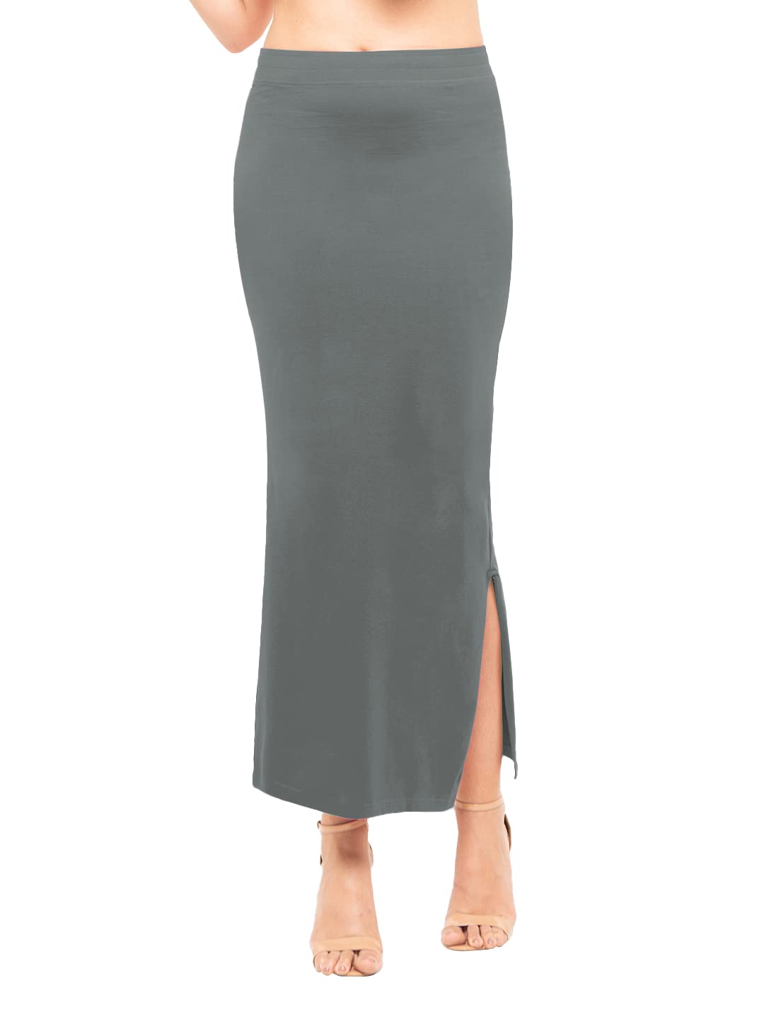 Lyra Lycra Saree Shapewear Petticoat for Womens Sarees Smoke Grey