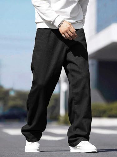 Greciilooks MenS Regular Jeans Black