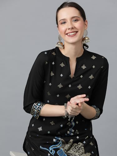 ZIYAA Women's Crepe Kurta Palazzo Set