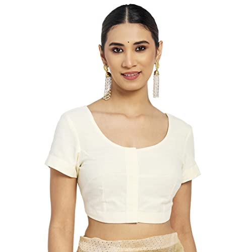Fabindia Women Slub Woven Round Neck Blouse Cotton_38