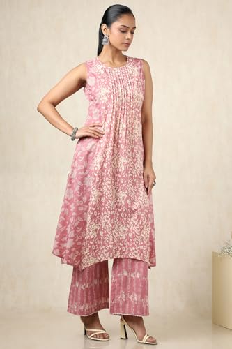 Soch WomenS Cotton Dobby Kurta Set (Cws5Ks10779_Onion Pink