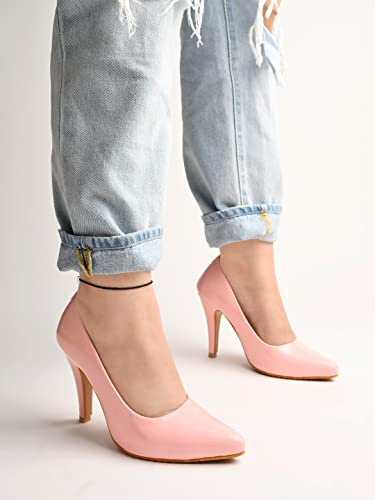 Shoetopia Light-Pink Heels For Women