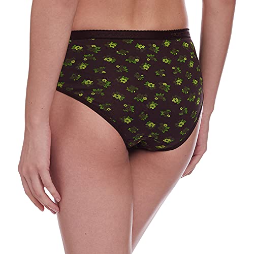 Rupa Softline Womens Mid Rise,Regular Soft Cotton Panties, Outer Elastic Waistband, Regular Fit,Full Coverage,Assorted Print, P