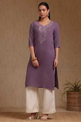 Soch WomenS Cotton Regular Kurta (Cws5Ku61163_Purple