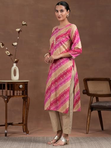 Libas Women's Rayon Straight Fit Printed Kurtas